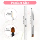 Double Ended Nail Art Brushes  2 Pcs White Portable Builder Gel Brush French Tip