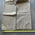 Vintage 70s 80s Tan Wide Straight Leg Trouser Pants 35  Waist Talon Zipper