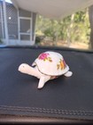 Cottage Rose Bone China Snail Candle Trinket Dish Figurine Gold Trim
