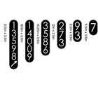 Modern House Numbers Address Sign Black With White Numbers Vertical Plaque 3 5 w