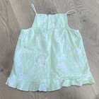 Carter s Girls 9m Sundress Light Green Floral Sleeveless Ruffle Short Dress