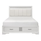 New White Storage Queen King 5pc Bedroom Set Modern Contemporary Bed d m n c