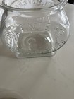 Planters Salted Peanuts Glass Counter Jar Football Shape W  Peanut Lid Vintage 