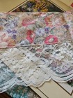 Vintage Sew Easy Lot Of 20 Yards Of  6 5  Floral Cotton And Scalloped Lace Trim 