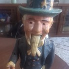 Vintage Uncle Sam Mechanical Cast Iron Bank - Taiwan Reproduction - Working   