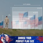 American Flag 3x5  Heavy Duty Polyester - Made In Usa - Sewn Stripes Embroidered