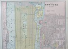 Vintage 1898 New York City Ny Map 14 x22    Old Antique Original Ellis Island