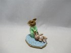 Wee Forest Folk M-358 Bunny Lovie Pajama Mouse - Retired And New In A Wff Box