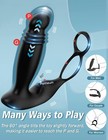 Remote Powerful Flapping Prostate Massager Dual Motor Male Waterproof Vibrator F