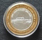 Fly Reno tahoe Intl Airport  10 Dollar Gaming Token  999 Silver 57 Bel Air Obv 