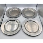 Vintage 4 - Wilton Armetale Pewter Colonial Liberty Crest 10 5  Dinner Plates