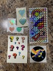 Vintage 80s Hologram Glitter Stickers Lot
