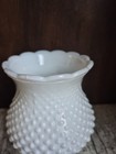 Vintage White Milk Glass Hobnail Hurricane Oil Light Lamp Shade Chimney Globe 