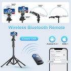 62  Professional Cell Phone Tripod - Ultra Stable  Bluetooth Remote  360   Mount 