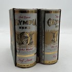 6 Pack Vtg Used Olympia Beer Gold Beer Can Empty W  Cardboard Sleeve Advertising