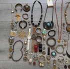 Vintage Mixed Collectibles   Jewelry Junk Drawer Lot   More As Is Read Descript