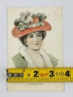1900s An English Rose Lady Portrait Fashion Postcard 1907 Posted Antique