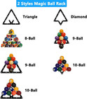 6pcs Magic Ball Rack Magic Rack Sheet    Pool Ball Rack Magic Rack Sheet Billiards