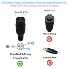 For Razor Mx350 Dirt Bike Charger  24v Electric Scooter Cord E300  E100    