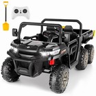 24v 4wd Kids Ride On Dump Truck With Remote Control  2 Seater Electric Car Toy    