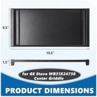Upgraded Wb31x24738 Griddle Replacement For Ge Gas Stove Top Center Griddle