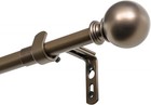 5 8 Ball Bay Window Curtain Rod Set Dark Bronze New  42in  - 102in  
