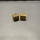 Set Of 2 Large Brass Dice