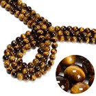 Yellow Tiger Eye Smooth Round Beads 4mm 6mm 8mm 10mm 12mm 14mm - 20mm 15 5  Strd
