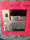 Rare - Betsey Johnson Bow Floral Rose Full Queen Quilt   Sham Set