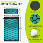 Prosourcefit Acupressure Mat And Pillow Set For Back neck Pain Relief And Muscle