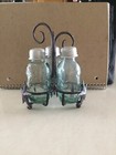 Vtg Mason Jar Mini Glass Salt Pepper Spice Shakers Patent Nov 30th 1858 Set Of 3