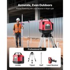 Uimoso 500m Self-leveling Red Beam Laser Level Kit 360 Rotating Rotary W  Tripod