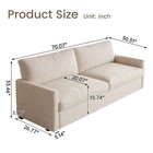75  Loveseat Comfy 2 Seater Sofa W Thickened Cushion   Armsrest Home Sofa Couch