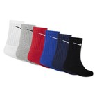 Nike Socks Youth Xs 10c-3y Crew 6 Pack Cushioned Dri-fit White Red Blue Gray New