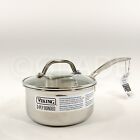 Viking 3-ply Stainless Steel Sauce Pan Pot Glass Vented Lid 1 5 Quart  New
