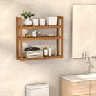 Domax Bamboo Bathroom Shelf 3-tier Wall Mount Storage Rack Multifunctional Ad   