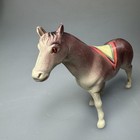 Vintage Celluloid Horse Toy Figure Brown Triangle Saddle Made In Japan Decor