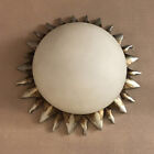 Rustic Vintage Glass Shade Flush Mount Ceiling Light Fixture Sun Resin Lighting