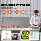 71  Countertop Refrigerated Condiment Salad Prep Station W stainless Steel Cover