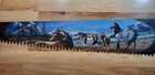 Large Vintage Hand Painted Crosscut Saw Wild Mustangs Horses Artist Signed