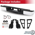 Chrome Rear Step Bumper Assembly Compatible With 2007-2013 Chevy Silverado 1500