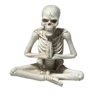 Yoga Skeleton Figurine Meditating Zen Skull Statue Resin Halloween Decor 5 5 