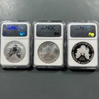 2006 Silver Eagle 20th Anniversary Set  3 Coins Ngc Ms pf69 Inc Rev Proof 86413 