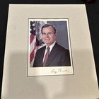 President George H w  Bush Signed Autographed 8x10 Photo W  13x15 Matting      