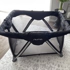 Nuna Portable Foldable Play Yard W  Carry Bag  Black gray  Infant Toddler
