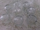 7 Nestle Nescafe Clear Etched Thick Glass World Globe Cups Bonus Creamer Euc 