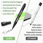 Jefure 12 Pcs Magnetic Dry Erase Markers Fine Tip Thin White Board Markers Fi   
