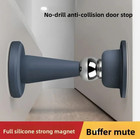 1pc No Drill Silicone Door Stopper Strong Suction Floor Door Holder - New