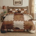 Size Comforter Set With 2 Pillowcases  Vintage Retro Full Vintage Cowhide