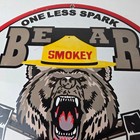 Vintage Forest Service Sign - Smokey The Bear Axes Gas Pump Porcelain Sign